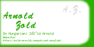 arnold zold business card